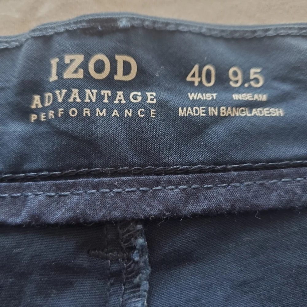 Izod Mens Shorts Advantage Performance Saltwater Street Cadet Navy Size 40W